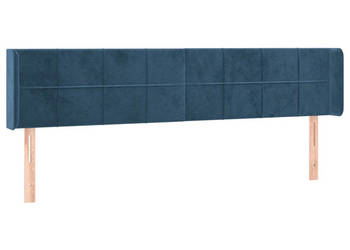 Zagłówek uszak ciemnoniebieski 203x16x78/88 cm aksamit WM-3118838