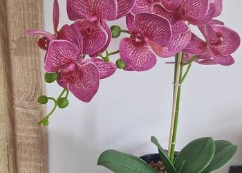 storczyk w doniczce sztuczny duży 60cm róż różowy orchidea
