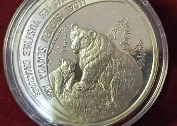 PRZEPIĘKNA ORYGINALNA SREBRNA MONETA KOLEKCJONERSKA