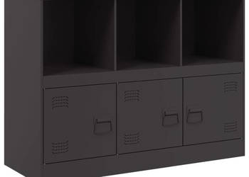 Szafka czarna 99x39x73 cm stalowa WM-841787