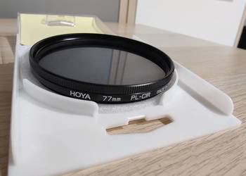 Filtr Hoya kołowy polaryzacyjny 77mm - stan idealny, praktycznie nieużywany