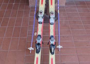 Narty młodzieżowe ELAN Team Carve Jr. 162 cm+wiązania Marker Junior + kije