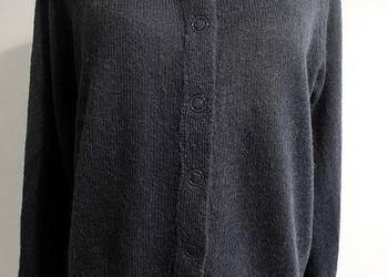 Sweter Kardigan Moherowy Wełniany Szary Ciepły Ellos 42/44