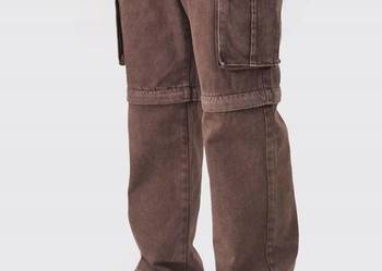 Boohoo luźne brązowe spodnie M