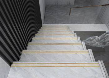 Schody z kamienia ZŁOTO ryfle WYSOKI POŁYSK 120x30