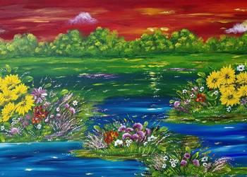 "Tu chcę być" Płótno 40 x 60 NOWY