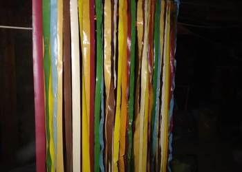 Zasłona drzwi drzwiowa paskowa w paski kolorowe PRL Vintage 200cm