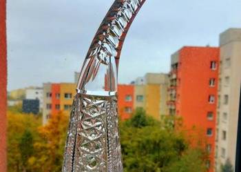 Piękny, róg, kryształowy PRL.