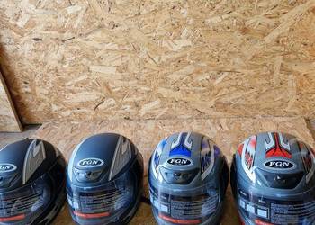 Kask Fgn Czarny Niebieski Biały Popielaty Uniwersalny