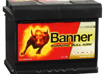Akumulator 60Ah 640A Banner Running Bull AGM 560 01