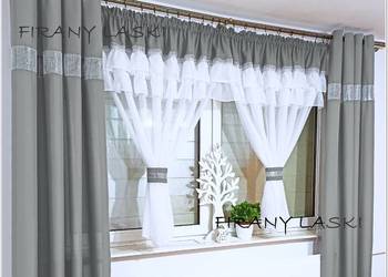 Firana do salonu kuchni firanki falbanki cyrkonie