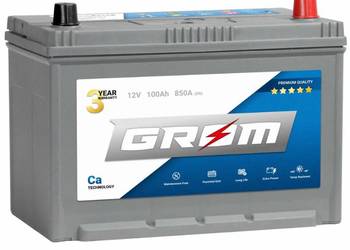 Akumulator 100Ah 850A  Grom Premium Japan Prawy plus