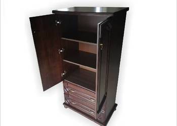 Stylowa Komoda 90` Wysoka na 150cm (2D-2S) Orzech C Bekas