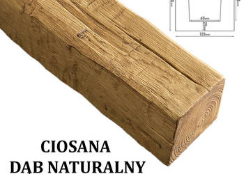 Belka Rustykalna Ciosana 12x12 cm DĄB NATURALNY