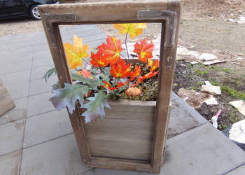 Stare okno , rama okienna retro loft lustro, zdjęcia 41x81