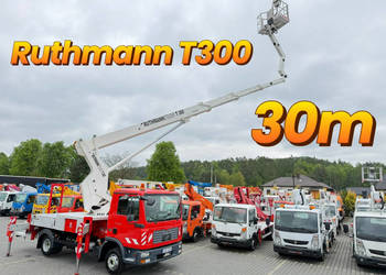 MAN TGL 7.150 Zwyżka Ruthmann T300 30m w bok 20m Mały przebieg Podnośnik K…