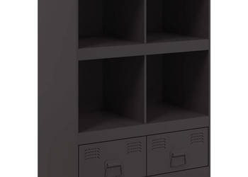 Szafka czarna 67x39x95 cm stal WM-841799