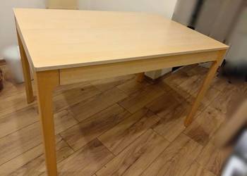 Stół rozkładany 120–180 cm | jasne drewno | bardzo dobry stan