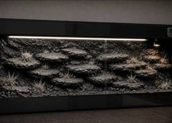 Terrarium pustynne dla agamy brodatej gekona lamparciego
