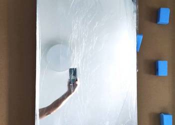 Nowe LUSTRO ścienne wiszące 115 x 55 cm srebrne bezramkowe