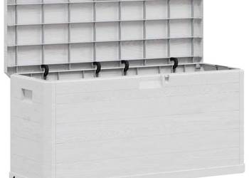 vidaXL Skrzynia ogrodowa, 280 L, jasnoszara(SKU:45686）