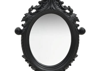 Lustro ścienne w ozdobnej ramie 56x76 cm czarne WM-320359