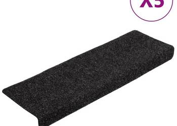 vidaXL Maty na schody samoprzylepne 5 szt. 65x21x4 cm, czarne,(SKU149726)