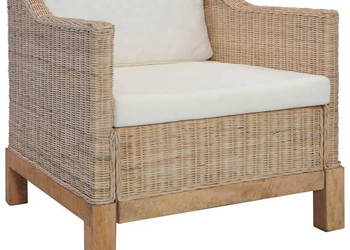 2-częściowy zestaw wypoczynkowy z poduszkami naturalny rattan WM-278614