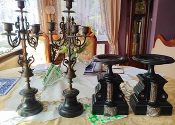 stare świeczniki  świecznik z Francji komplety