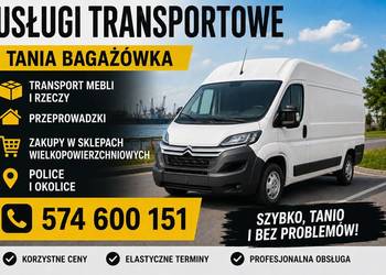 Tania bagażówka, taxi bus, bus z kierowcą transport, przewóz rzeczy
