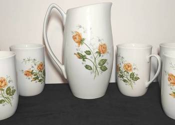 Unikat! Porcelana Chodzież - Made in Poland. Dzbanek kubki PRL vintage Unikat! Porcelana Chodzież - Made in Poland. Dzbanek kubki PRL vintage
