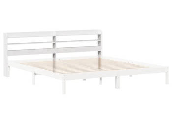 Wezgłowie do łóżka z półkami białe 180 cm drewno sosnowe WM-850942