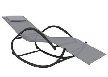 vidaXL Leżak, bujany, szary, stal i tworzywo textilene(SKU:318117)