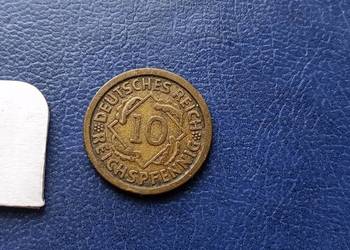 Stare monety 10 reichsfenig 1925 F Niemcy