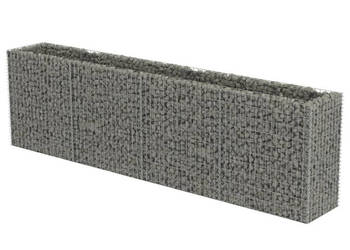 Podwyższona donica gabionowa galwanizowana stal 360x50x100 cm WM-143560