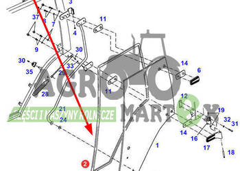 117810030135, 117810030130 USZCZELKA SZYBY DRZWI AGCO