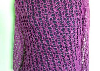 Sweter ażurowy - 40/ 42 L/ XL - biust 100 cm
