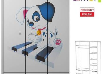PIESEK 21 - N10 szafa do dziecięcego pokoju 120x53 w.190