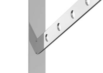 Wsporniki do półek 4 szt. 30x25x155 cm srebrna stal WM-30299