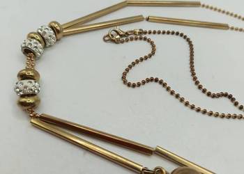 Naszyjnik z,, złotymi ,,bombkami Dobry Naszyjnik z,, złotymi ,,bombkami Dobry