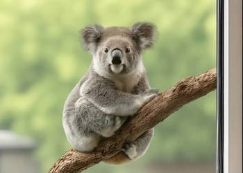 Naklejka, folia na szybę z Misiem