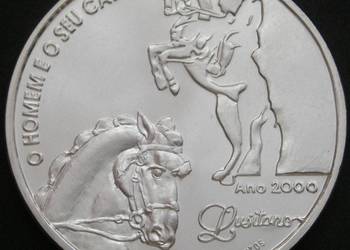 Portugalia 1000 escudos 2000 - KOŃ - SREBRO - stan 1/2