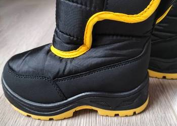 Śniegowce, kozaki dziecięce, ocieplane, zimowe, czarne, r. 22, Sinsay