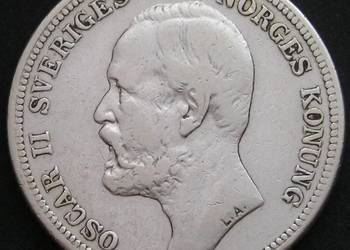 Szwecja 2 korony 1904 - SREBRO - król Oscar II
