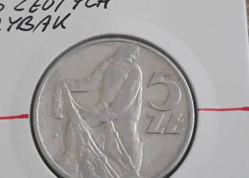 5 zł Rybak 1974 r. - Trawka. Skrętka - rzadkość