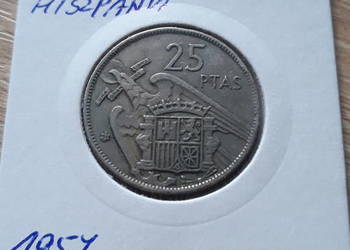 25 Peset Hiszpania 1957 r.