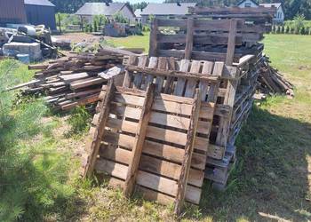 Drewno opałowe, palety, deski i słupki po budowie - około 4-5m