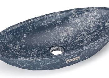 Umywalka 60 cm DIAMOND BASIC FINGER PAINTING, niebiesko-szar