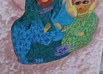 Obraz widać w stylu ludowym lub sztuki naiwnej.