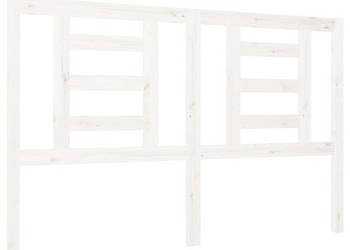 Wezgłowie łóżka białe 126x4x100 cm lite drewno sosnowe WM-818811